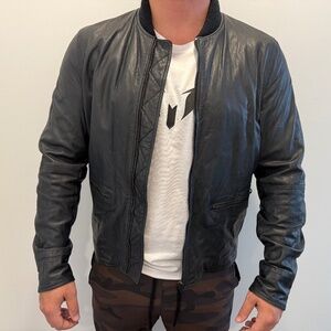 Men’s Paul Smith Leather Bomber Jacket Size M